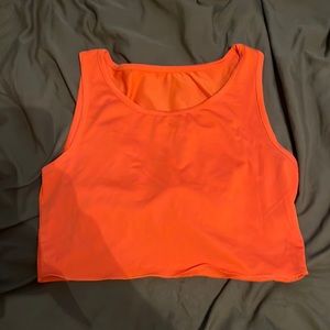 bright orange cropped tank from shein